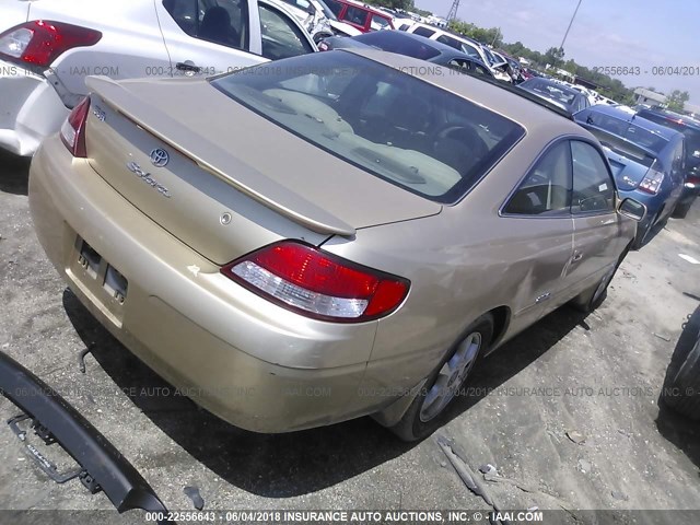 2T1CF22PX1C458623 - 2001 TOYOTA CAMRY SOLARA SE/SLE GOLD photo 4