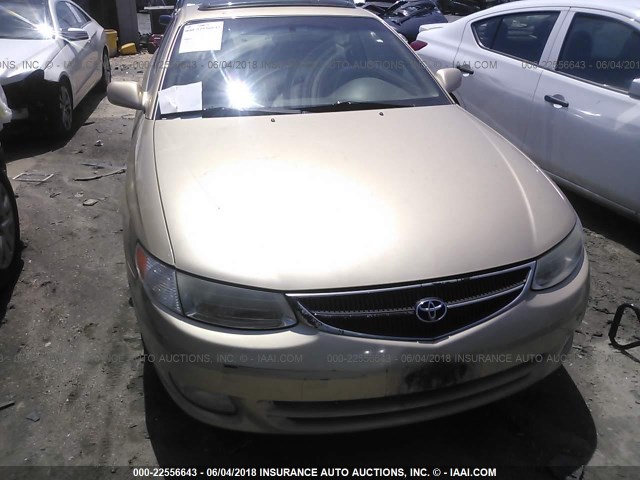 2T1CF22PX1C458623 - 2001 TOYOTA CAMRY SOLARA SE/SLE ოქროსფერი ფოტო 6