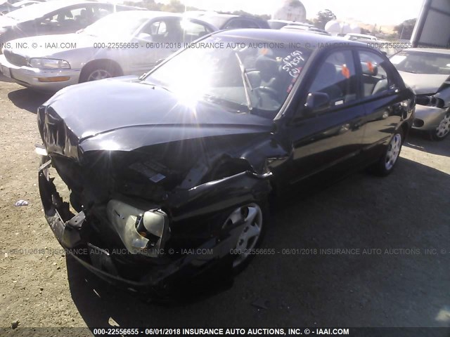 KMHDN46D85U137509 - 2005 HYUNDAI ELANTRA GLS/GT BLACK photo 2