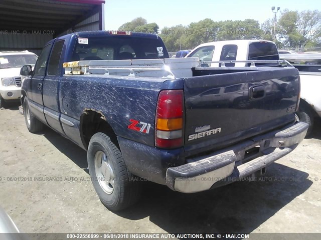 1GTEK19T5YE162773 - 2000 GMC NEW SIERRA K1500 BLUE photo 3