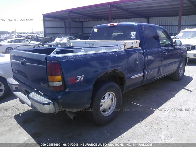 1GTEK19T5YE162773 - 2000 GMC NEW SIERRA K1500 BLUE photo 4