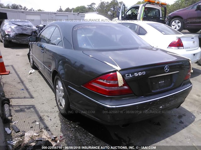 WDBPJ75J92A024069 - 2002 MERCEDES-BENZ CL 500 GRAY photo 3