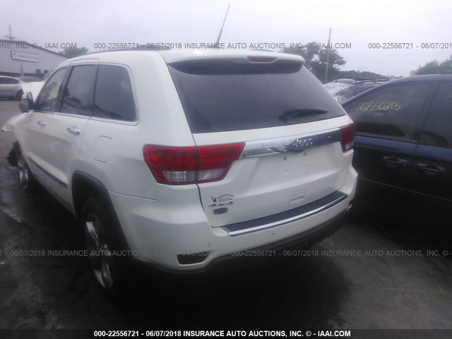 1J4RR6GT6BC509179 - 2011 JEEP GRAND CHEROKEE OVERLAND WHITE photo 3