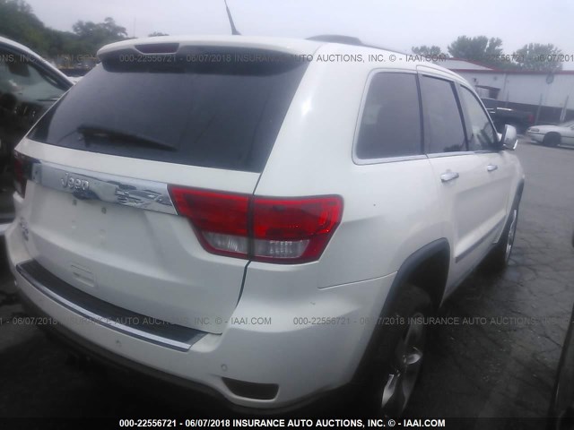1J4RR6GT6BC509179 - 2011 JEEP GRAND CHEROKEE OVERLAND WHITE photo 4