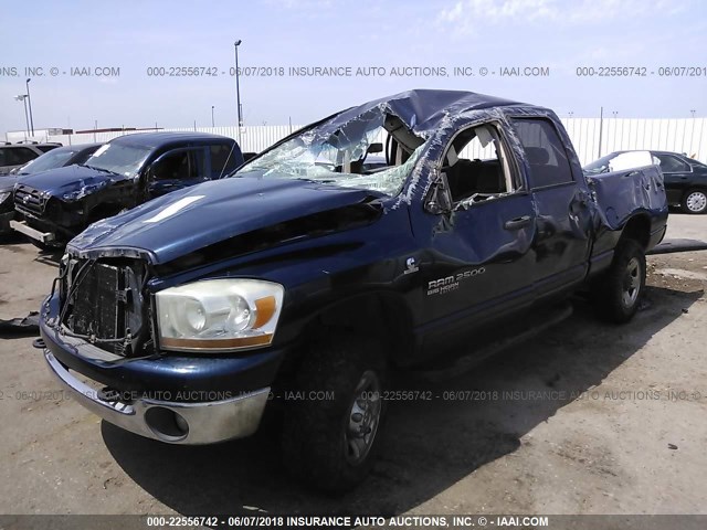 3D7KS28C86G230733 - 2006 DODGE RAM 2500 ST/SLT/LARAMIE BLUE photo 2