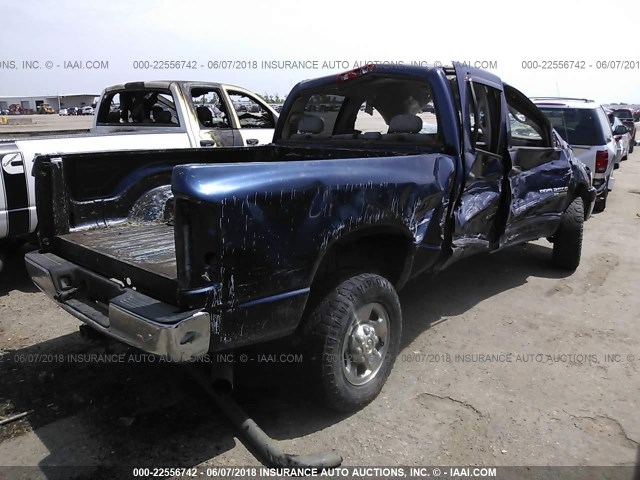 3D7KS28C86G230733 - 2006 DODGE RAM 2500 ST/SLT/LARAMIE BLUE photo 4