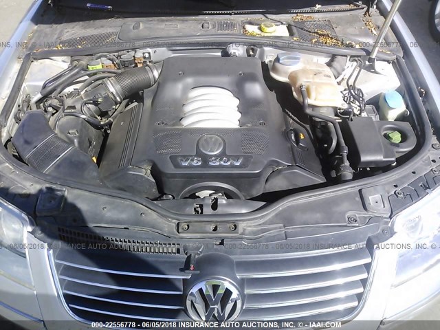 WVWWH63B34E014809 - 2004 VOLKSWAGEN PASSAT GLX 银色 照片 10
