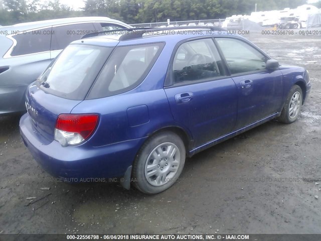 JF1GG65574H800244 - 2004 SUBARU IMPREZA TS BLUE photo 4