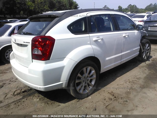 1B3CB5HA4BD293948 - 2011 DODGE CALIBER HEAT WHITE photo 4