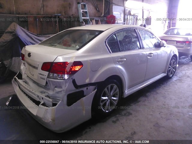 4S3BMBC6XD3046545 - 2013 SUBARU LEGACY 2.5I PREMIUM WHITE photo 4