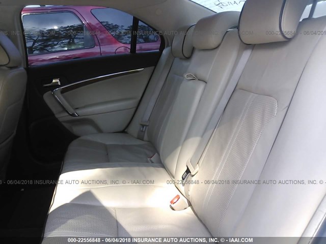 3LNHL2GC6AR615235 - 2010 LINCOLN MKZ WHITE photo 8