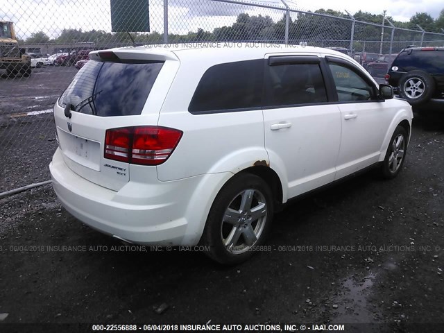 3D4GH57V39T591028 - 2009 DODGE JOURNEY SXT WHITE photo 4