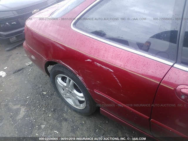 19UYA225XWL012136 - 1998 ACURA 3.0CL Burgund zdjęcie 6