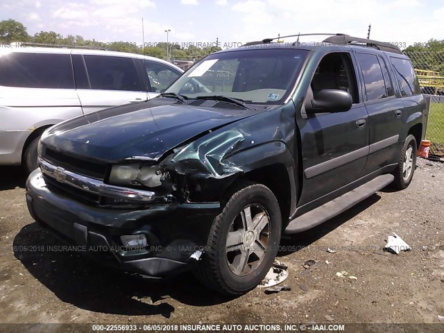 1GNET16S856126405 - 2005 CHEVROLET TRAILBLAZER EXT LS/EXT LT GREEN photo 2