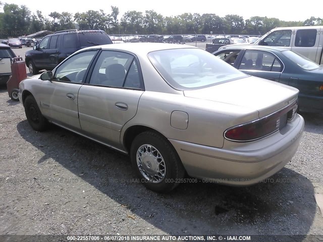 2G4WS52J0Y1161225 - 2000 BUICK CENTURY CUSTOM TAN photo 3