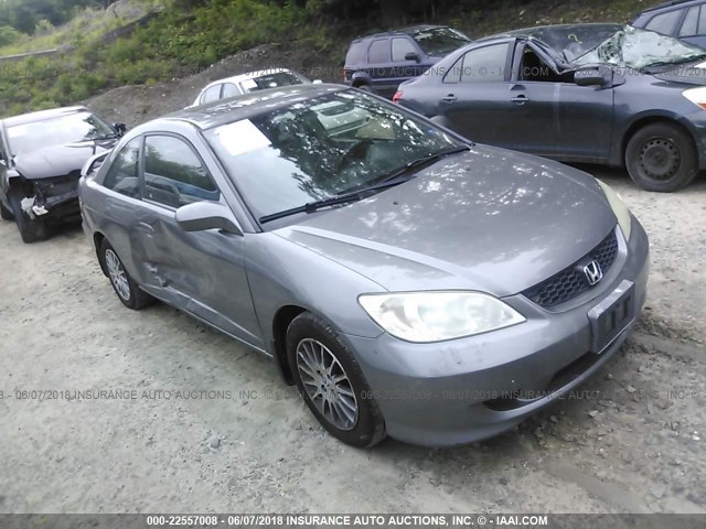 1HGEM22925L008450 - 2005 HONDA CIVIC EX GRAY photo 1