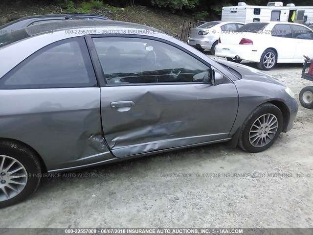 1HGEM22925L008450 - 2005 HONDA CIVIC EX GRAY photo 6