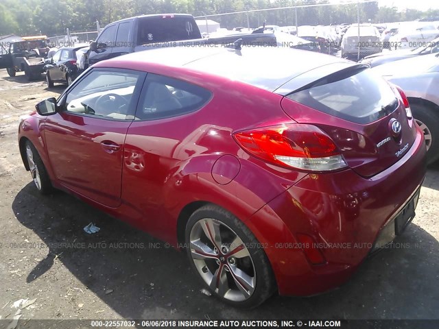 KMHTC6AD6DU107024 - 2013 HYUNDAI VELOSTER RED photo 3