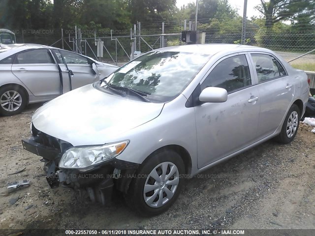 2T1BU4EE3AC503327 - 2010 TOYOTA COROLLA S/LE/XLE SILVER photo 2