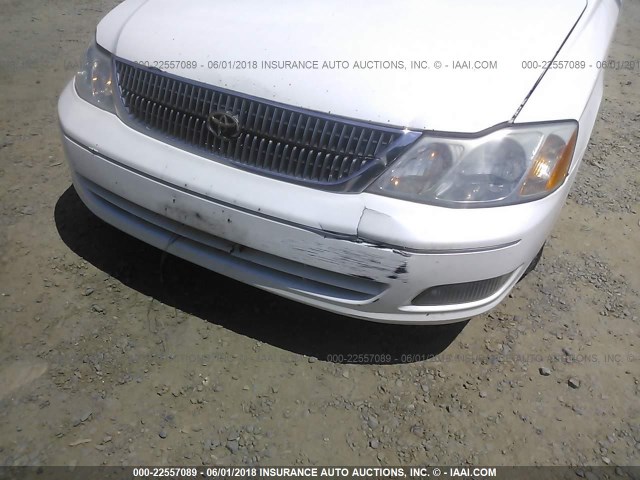 4T1BF28B6YU040964 - 2000 TOYOTA AVALON XL/XLS WHITE photo 6