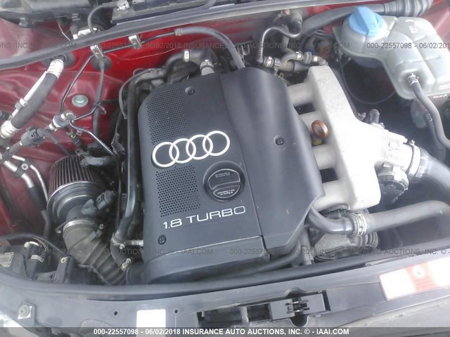 WAULC68E42A128033 - 2002 AUDI A4 1.8T QUATTRO RED photo 10