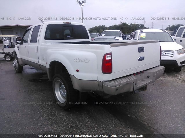 1FTXW43R08EC74389 - 2008 FORD F450 SUPER DUTY WHITE photo 3