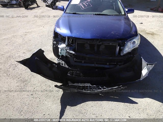 4T1BF3EK0BU733692 - 2011 TOYOTA CAMRY SE/LE/XLE BLUE photo 6