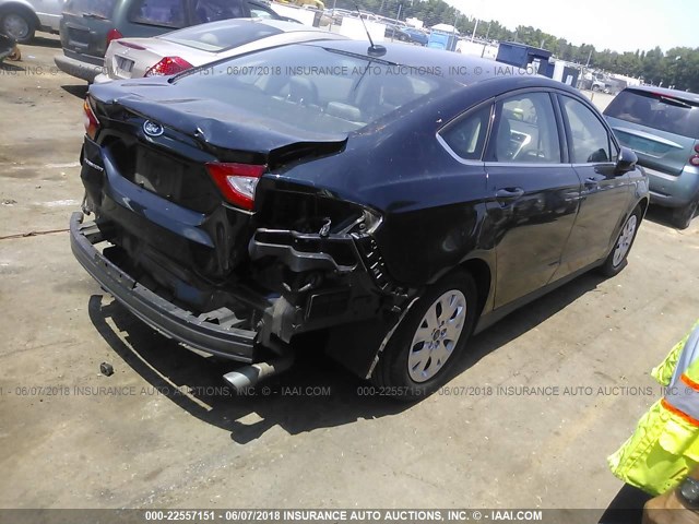 3FA6P0G76ER272106 - 2014 FORD FUSION S BLACK photo 4