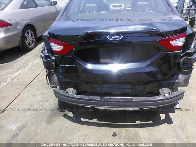 3FA6P0G76ER272106 - 2014 FORD FUSION S BLACK photo 6