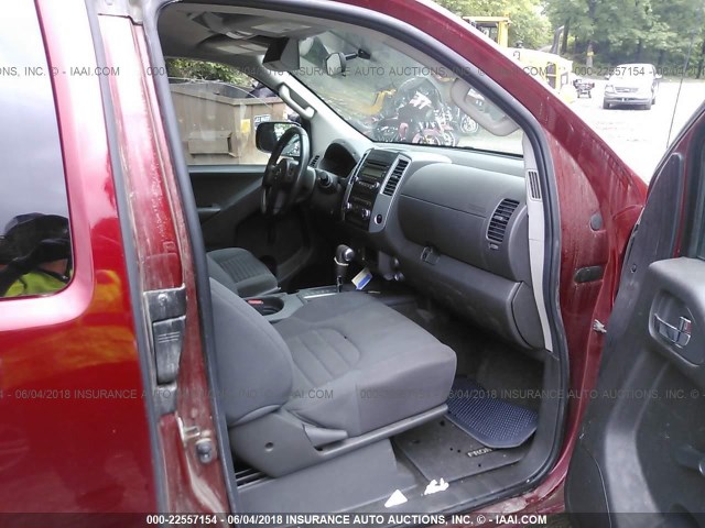 1N6BD0CT7FN763581 - 2015 NISSAN FRONTIER S/SV MAROON photo 5