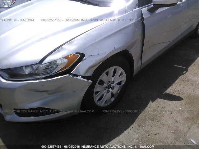 3FA6P0G78DR372612 - 2013 FORD FUSION S SILVER photo 6