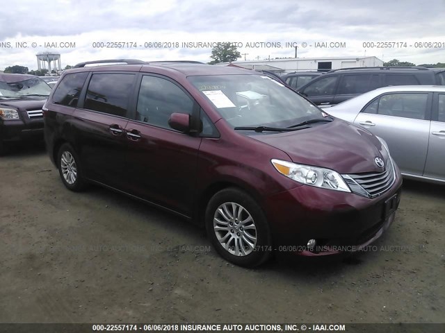 5TDYK3DC5FS569113 - 2015 TOYOTA SIENNA XLE/LIMITED RED photo 1