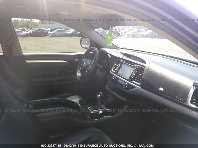 5TDJKRFHXFS139378 - 2015 TOYOTA HIGHLANDER XLE 黑色 照片 5