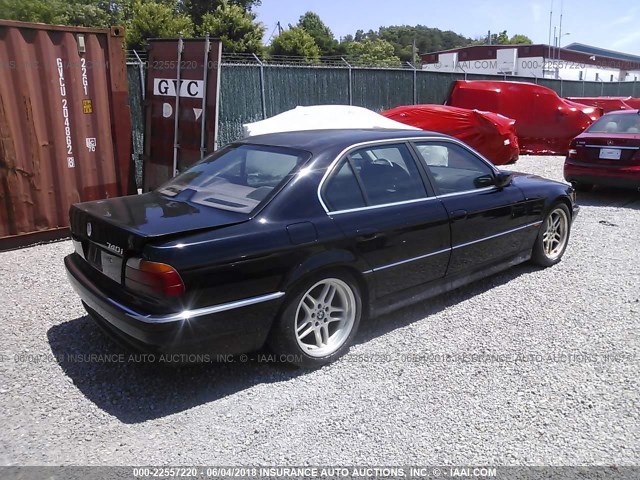 WBAGF8327WDL52919 - 1998 BMW 740 I AUTOMATIC BLACK photo 4