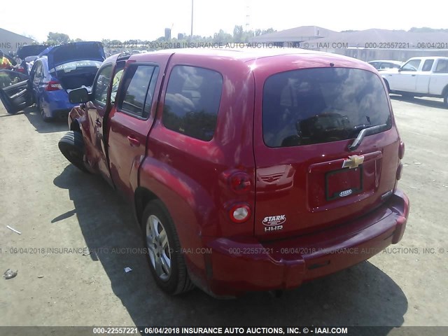 3GNCA13B89S611890 - 2009 CHEVROLET HHR LS RED photo 3