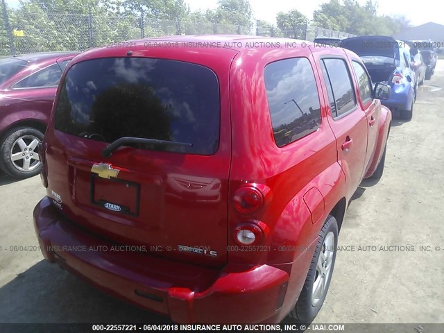 3GNCA13B89S611890 - 2009 CHEVROLET HHR LS RED photo 4