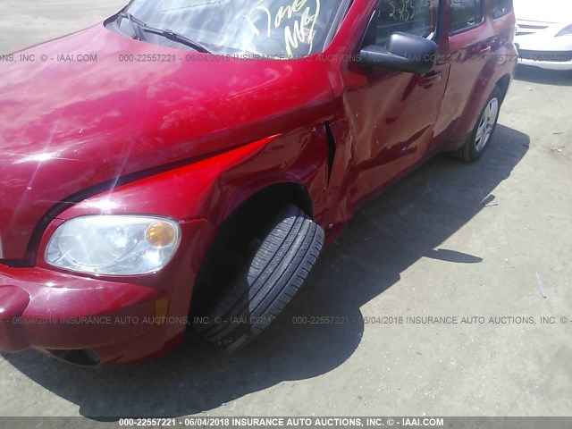 3GNCA13B89S611890 - 2009 CHEVROLET HHR LS RED photo 6