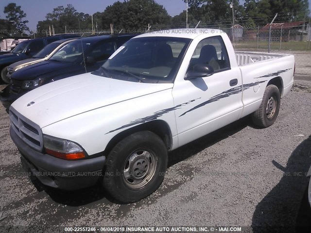 1D7FL16X33S236538 - 2003 DODGE DAKOTA SXT WHITE photo 2