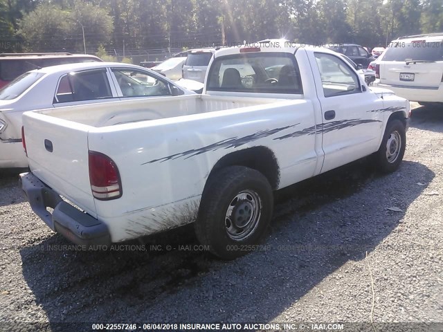 1D7FL16X33S236538 - 2003 DODGE DAKOTA SXT WHITE photo 4