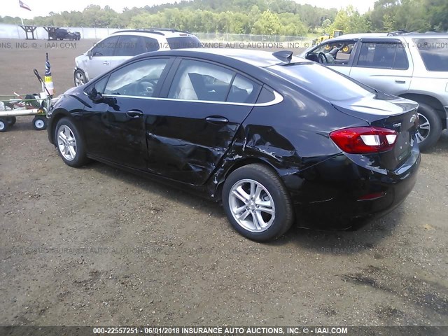 1G1BE5SM8H7259578 - 2017 CHEVROLET CRUZE LT BLACK photo 3