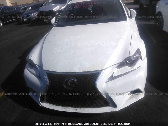 JTHBE1D22E5010999 - 2014 LEXUS IS 350 WHITE photo 6