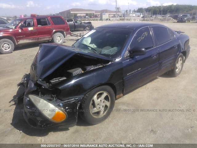 1G2NF52E5YM757334 - 2000 PONTIAC GRAND AM SE1 BLUE photo 2