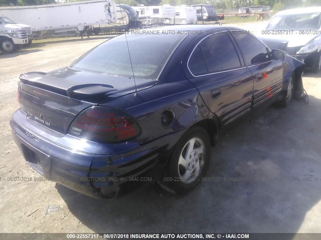 1G2NF52E5YM757334 - 2000 PONTIAC GRAND AM SE1 BLUE photo 4