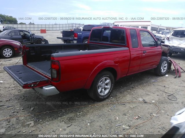 1N6DD26T63C421918 - 2003 NISSAN FRONTIER KING CAB XE RED photo 4