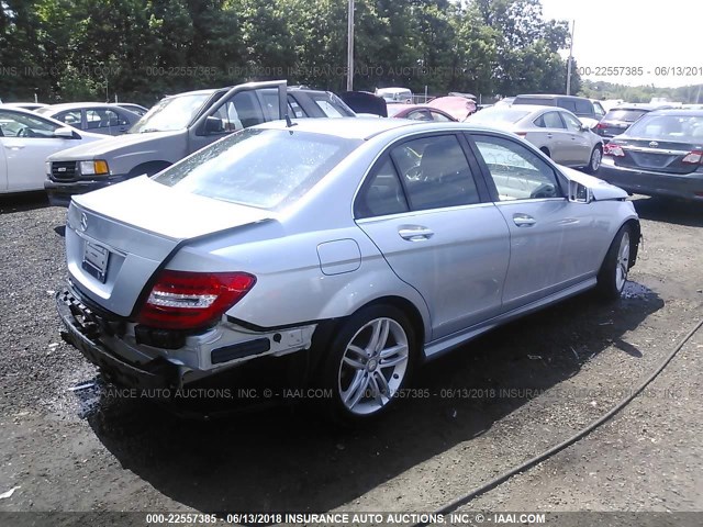 WDDGF4HB0DA781232 - 2013 MERCEDES-BENZ C 250 BLUE photo 4