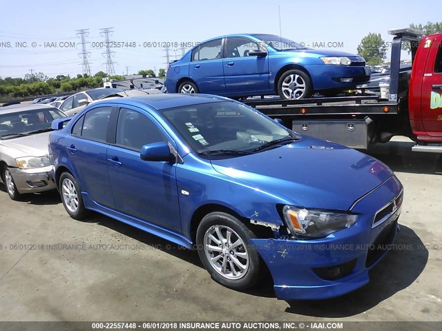 JA32U2FU6AU007868 - 2010 MITSUBISHI LANCER ES/ES SPORT BLUE photo 1