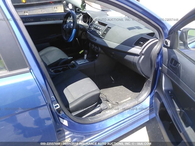 JA32U2FU6AU007868 - 2010 MITSUBISHI LANCER ES/ES SPORT BLUE photo 5