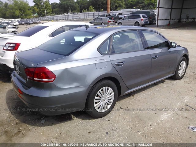 1VWAS7A32EC089864 - 2014 VOLKSWAGEN PASSAT S GRAY photo 4