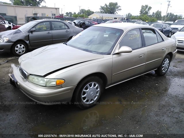 2G4WS52J351170061 - 2005 BUICK CENTURY CUSTOM GOLD photo 2