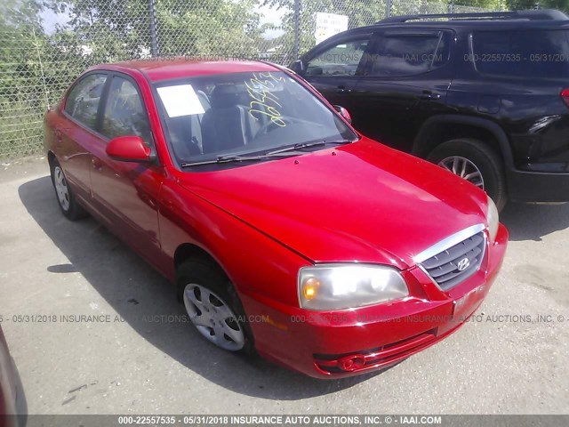 KMHDN46D25U168092 - 2005 HYUNDAI ELANTRA GLS/GT RED photo 1